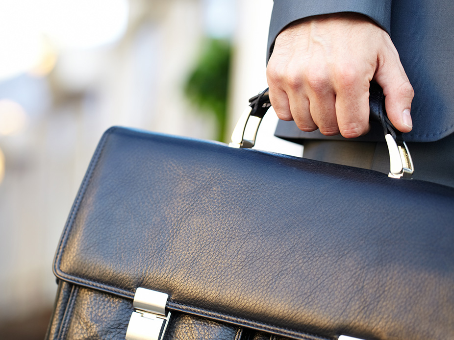 Man holding a briefcase